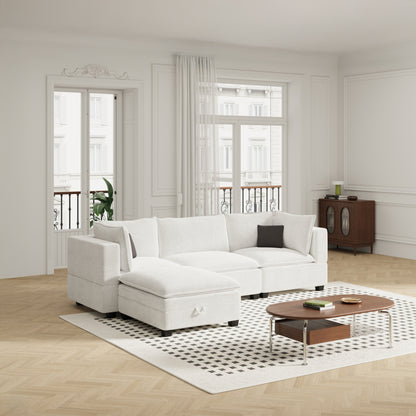 New In Box Cloud Boucle Modular Sectional - 4 Piece