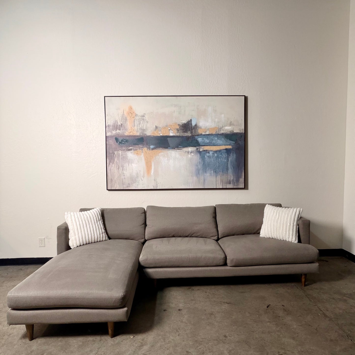 Room & Board Gray L Shaped Sectional