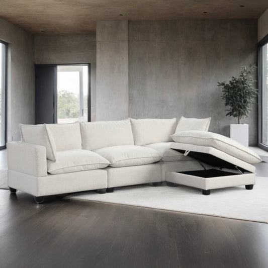 Cloud Boucle Modular Sectional - 4 Piece