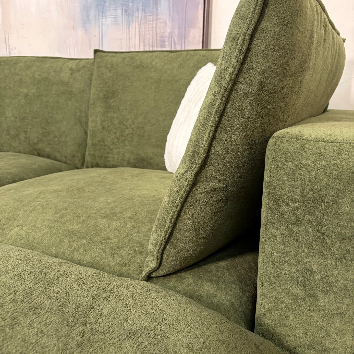 Sonoma Cloud 4-Piece Modular Sectional - Olive Green