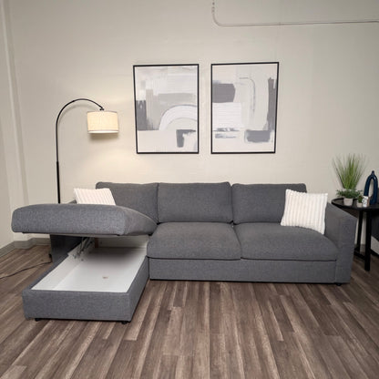 Ikea Finnala Gray Sectional with Storage