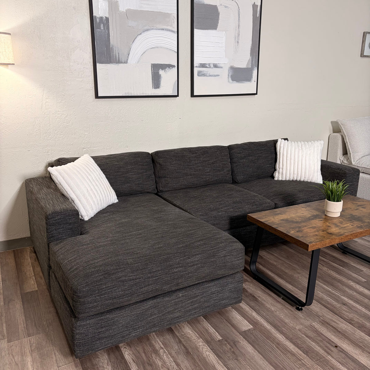 Dark Gray West Elm Sectional
