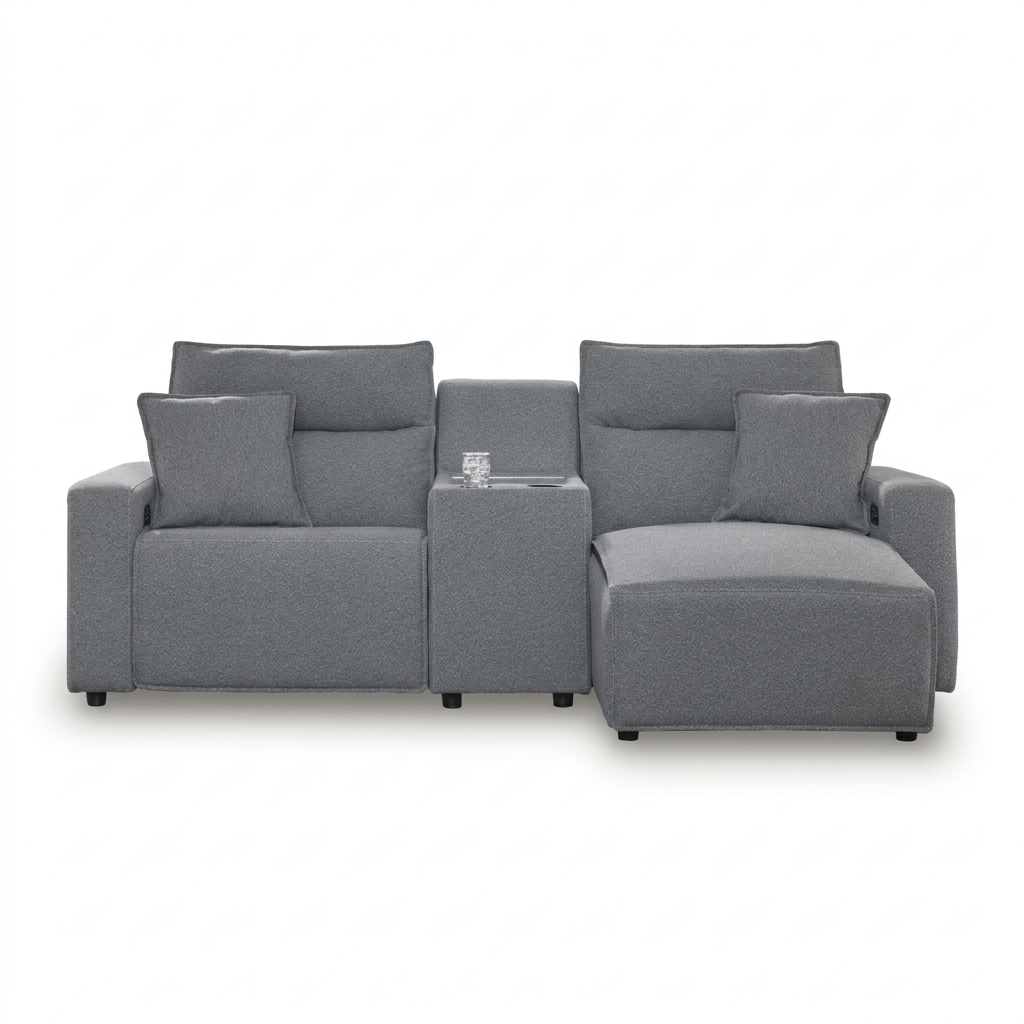 Maverick 3-Piece Power Reclining Sectional with Chaise and Console
