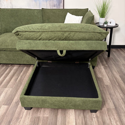 Sonoma Cloud 4-Piece Modular Sectional - Olive Green
