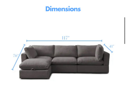 New In Box 4 Piece Comfy Cloud - Dark Gray