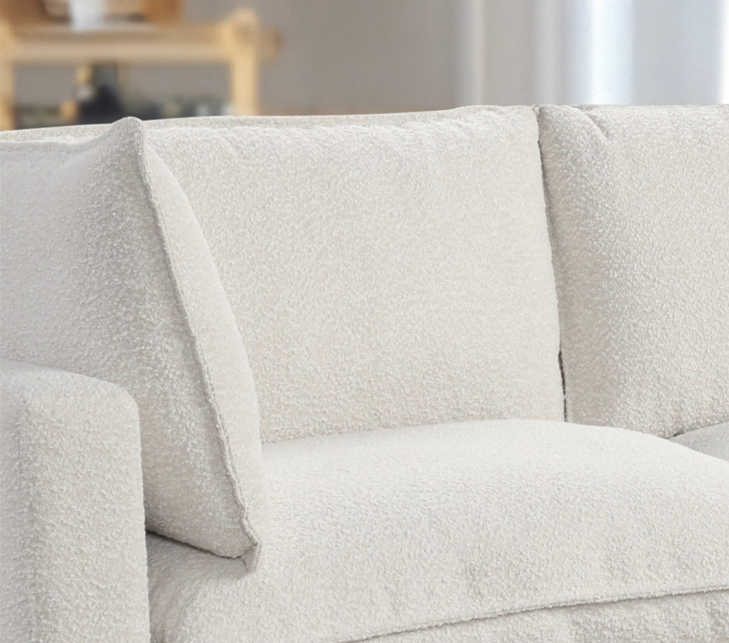 New In Box Cloud Boucle Modular Sectional - 6 Piece