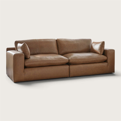 Belvedere 2-Piece Leather Modular Loveseat