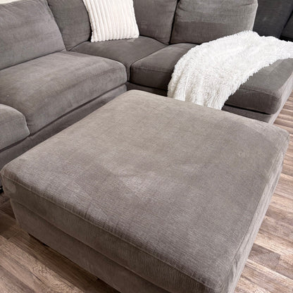 Gray Thomasville Sectional with Ottoman