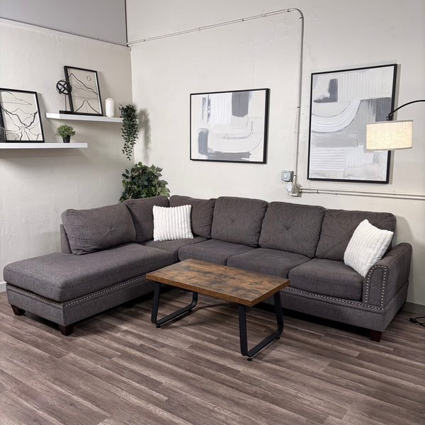 Dark Gray L Sectional