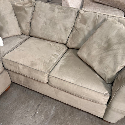 Tan Microfiber U Shaped Sectional