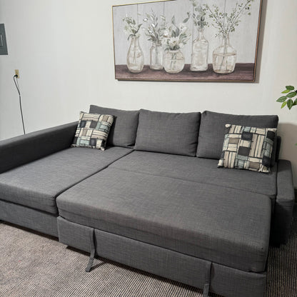 Ikea Friheten Gray Sleeper Sectional with Storage