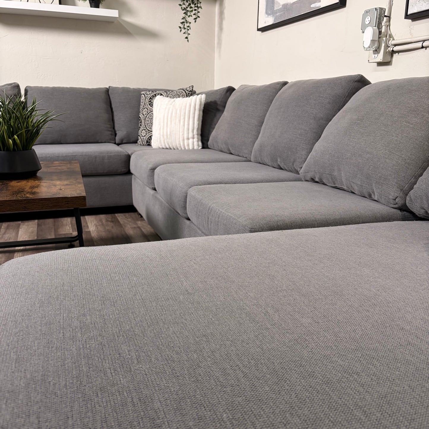 Oversized U Shape Gray Sectional