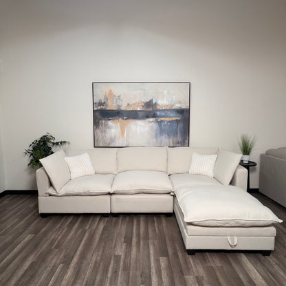 Sonoma Cloud 4-Piece Modular Sectional - Linen Sand