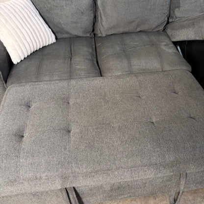 Thomasville Gray Sectional with Sleeper and Storage
