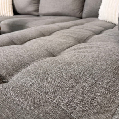 Gray Sectional with Right Facing Chaise