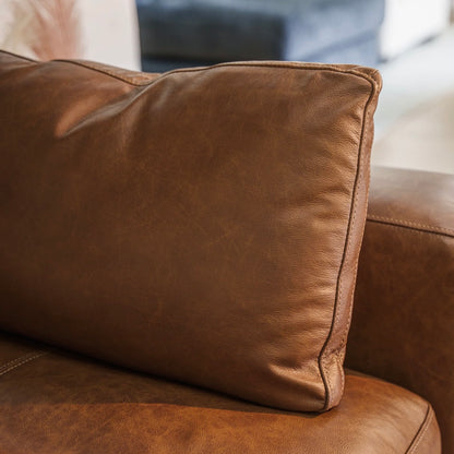 Belvedere 2-Piece Leather Modular Loveseat
