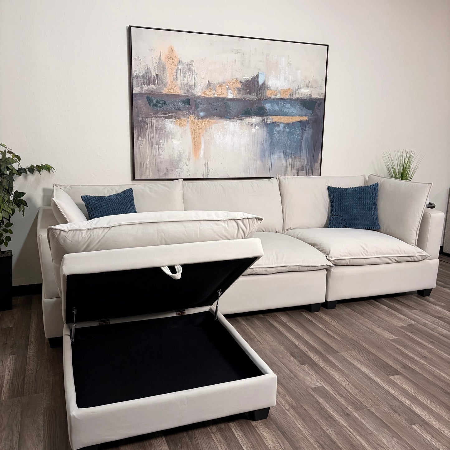 Sonoma Cloud 4-Piece Modular Sectional - Cream
