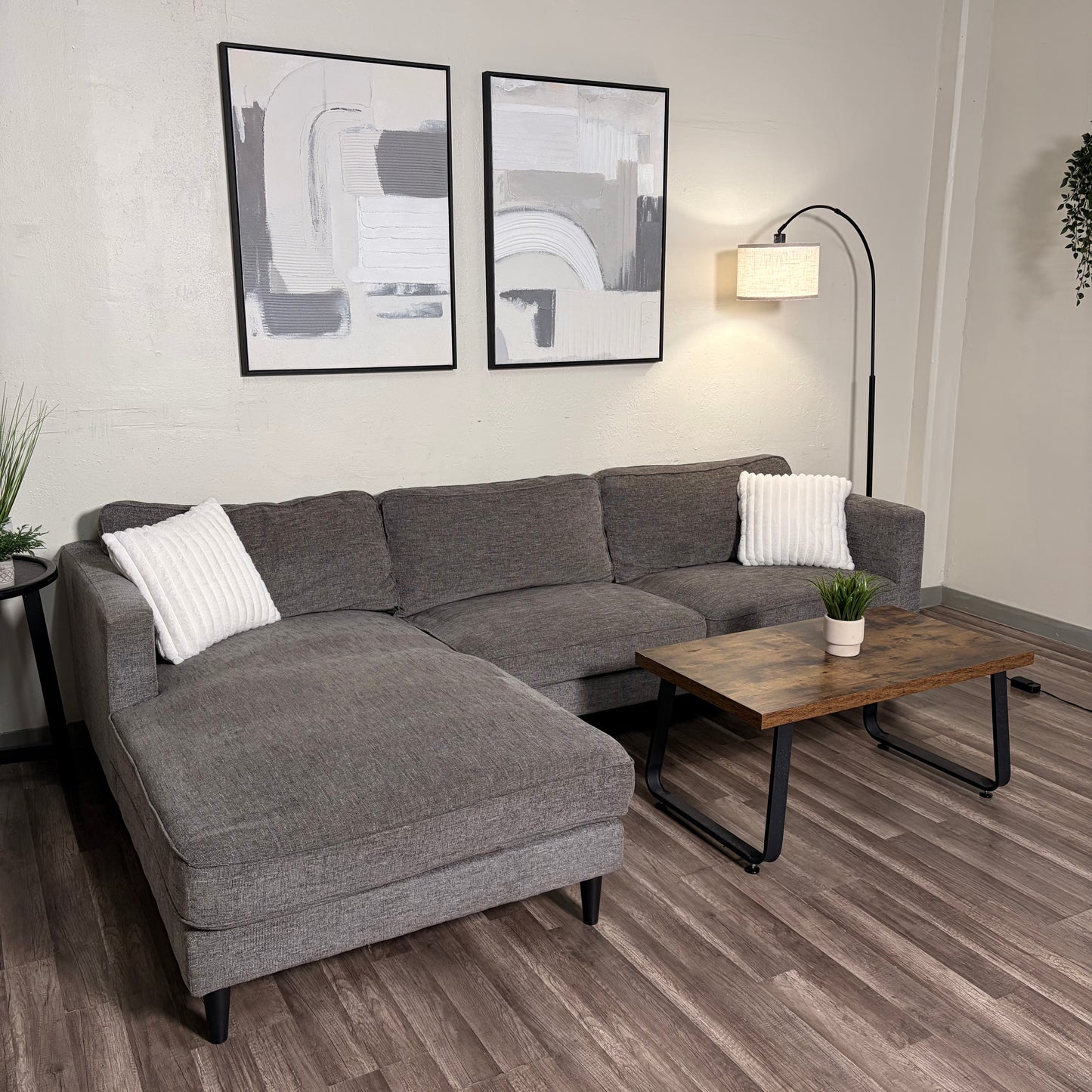 Gray L Shaped Sectional
