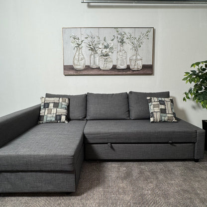 Ikea Friheten Gray Sleeper Sectional with Storage