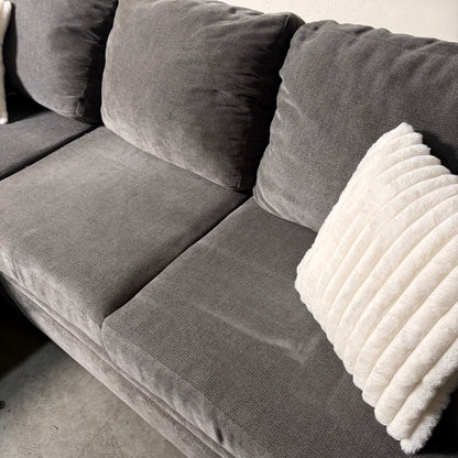 Living Spaces Gray Sectional with Pullout Bed