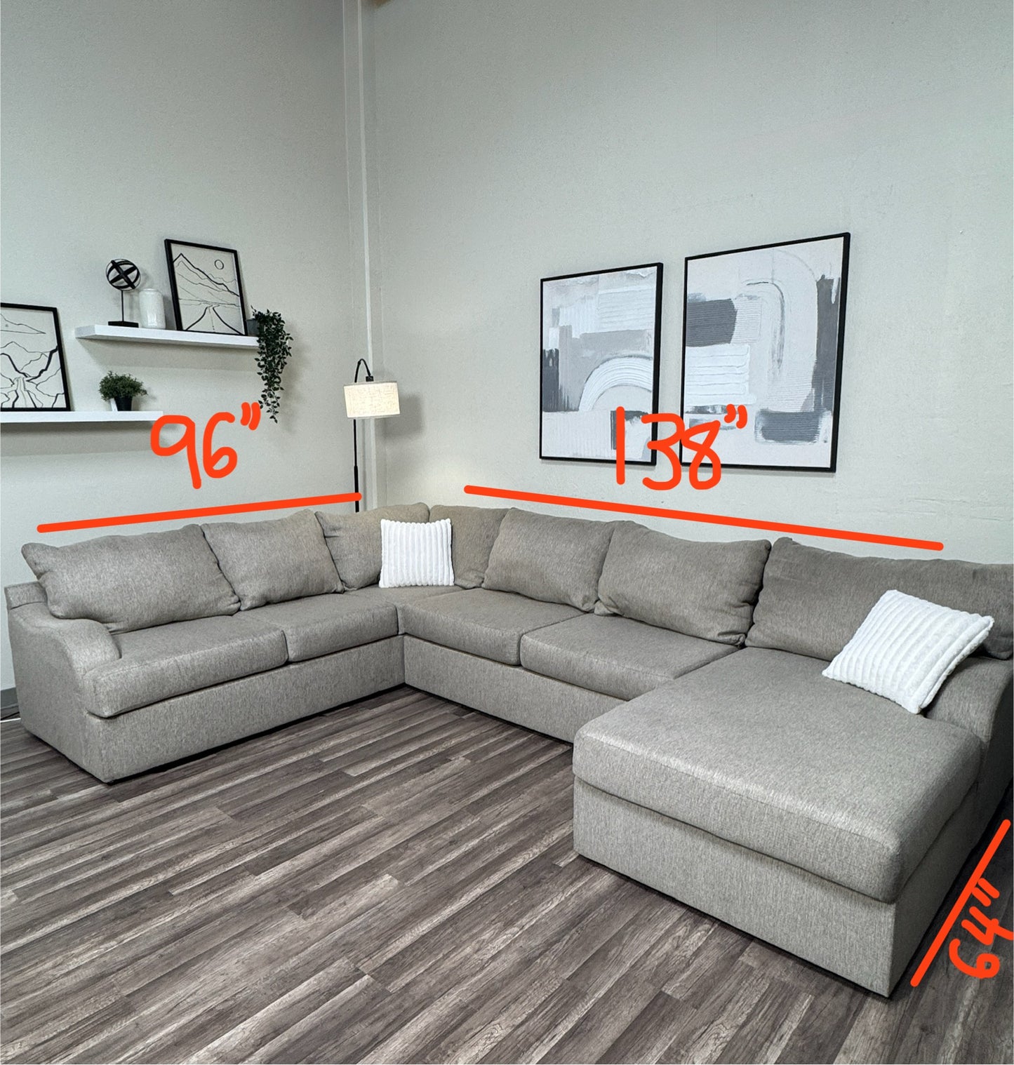 Living Spaces Oversized Beige Sectional