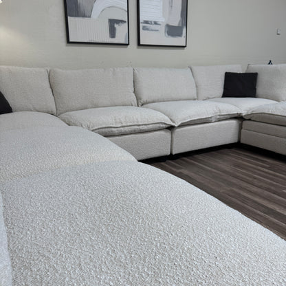 New In Box Cloud Boucle Modular Sectional - 7 Piece