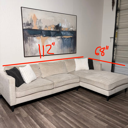Living Spaces Beige Sectional