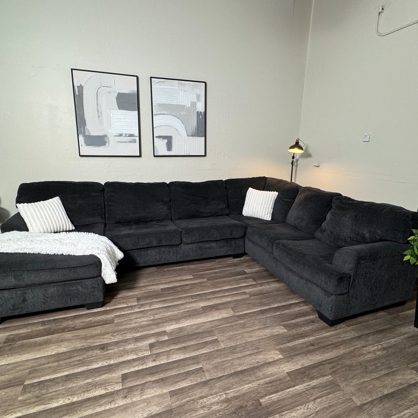 Dark Gray U Shaped Sectional