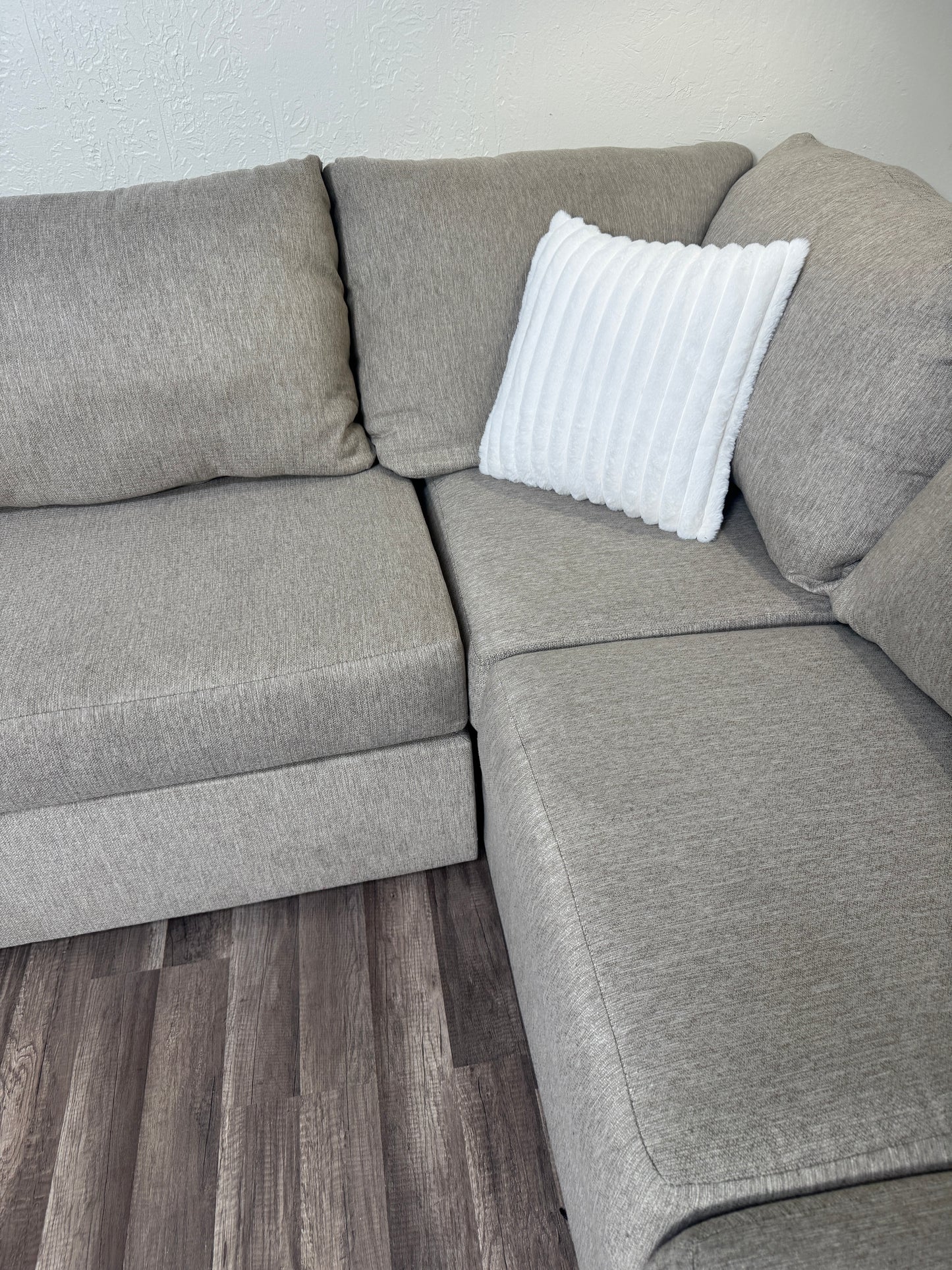 Living Spaces Beige U Shaped Sectional