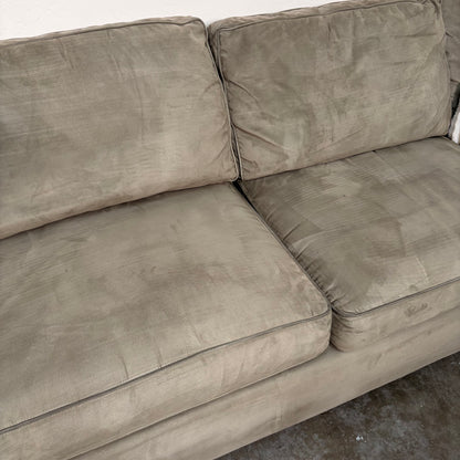 Tan Microfiber U Shaped Sectional