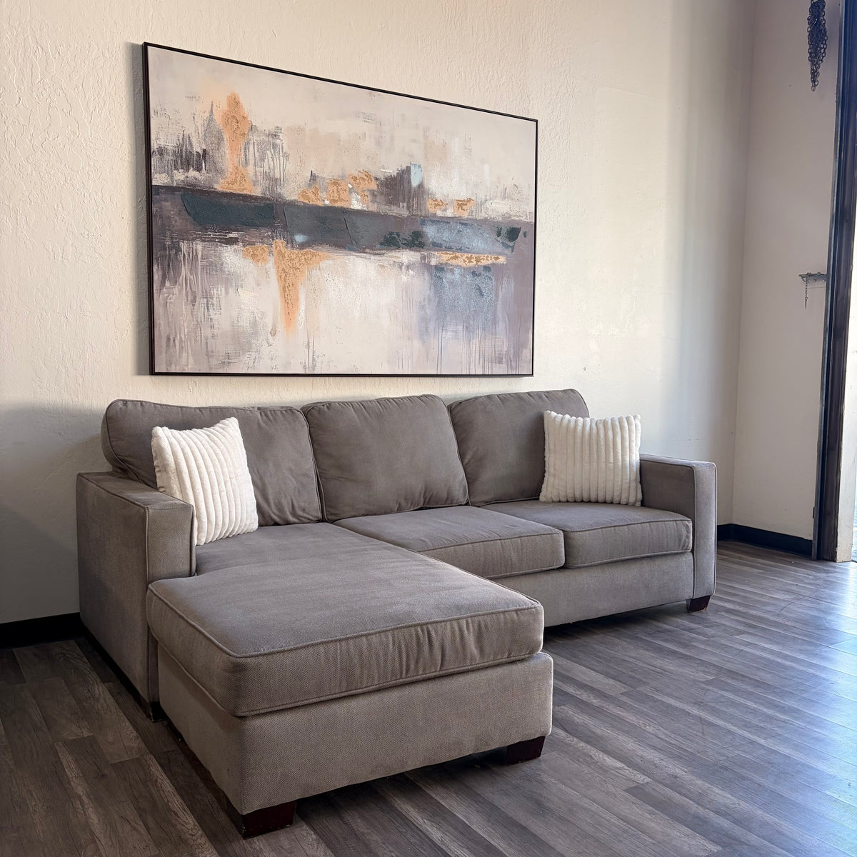 Living Spaces Gray Sectional