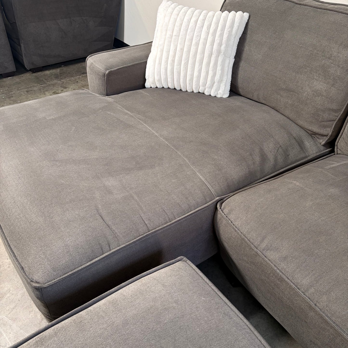 Gray Sectional with Ottoman Storage