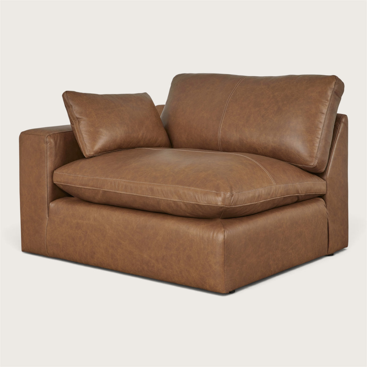 Belvedere 2-Piece Leather Modular Loveseat
