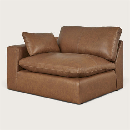 Belvedere 2-Piece Leather Modular Loveseat