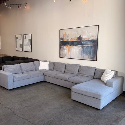 Oversized Gray U Shaped Sectional