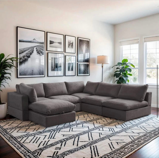 New In Box 6 Piece Comfy Cloud - Dark Gray