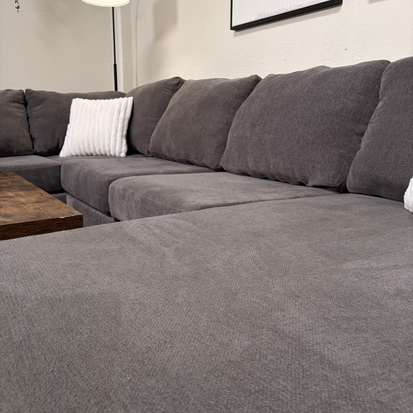 Living Spaces Gray U Shaped Sectional
