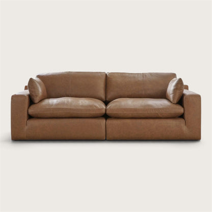 Belvedere 2-Piece Leather Modular Loveseat