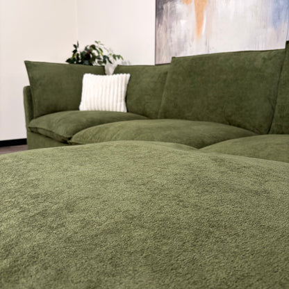 Sonoma Cloud 4-Piece Modular Sectional - Olive Green