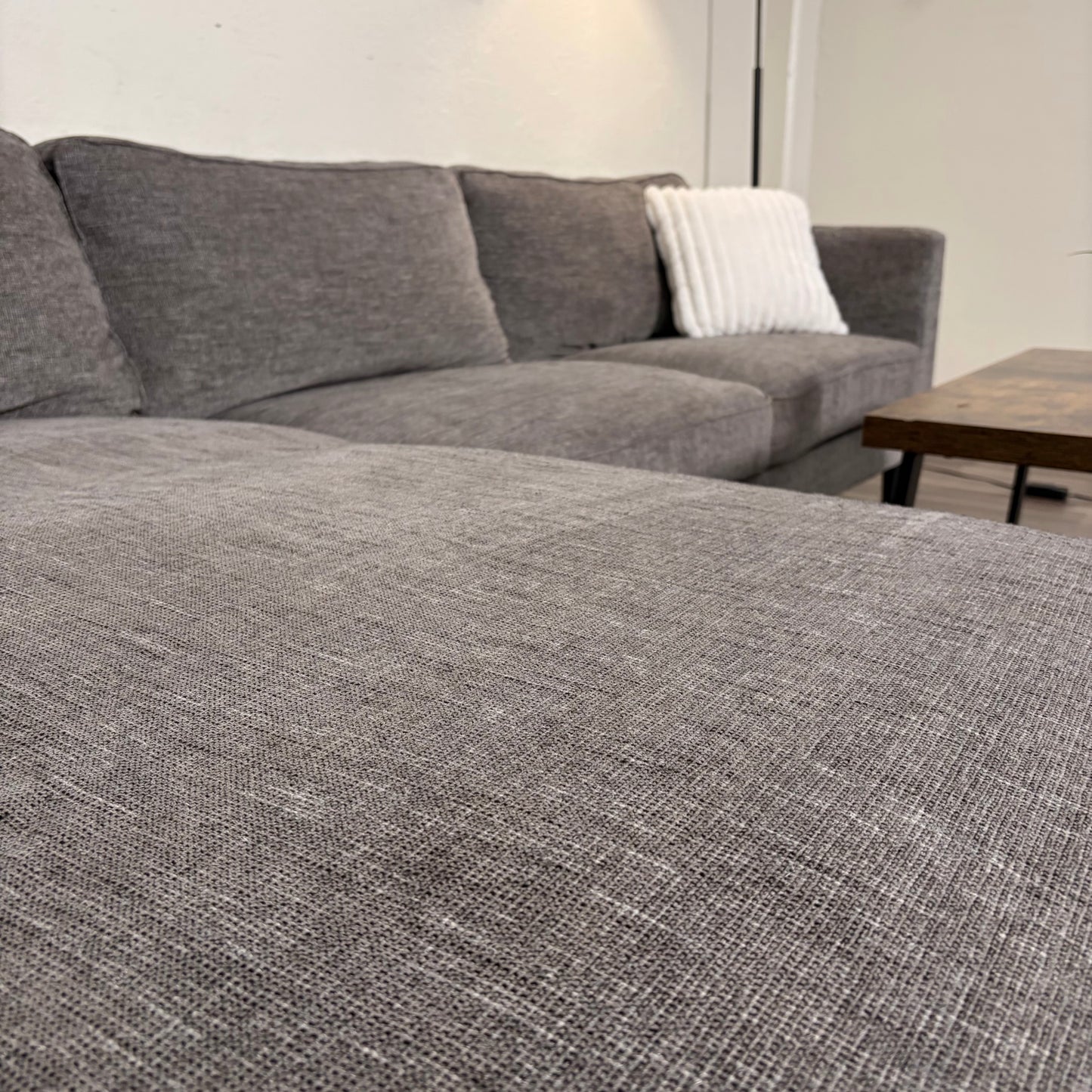 Living Spaces Gray Sectional
