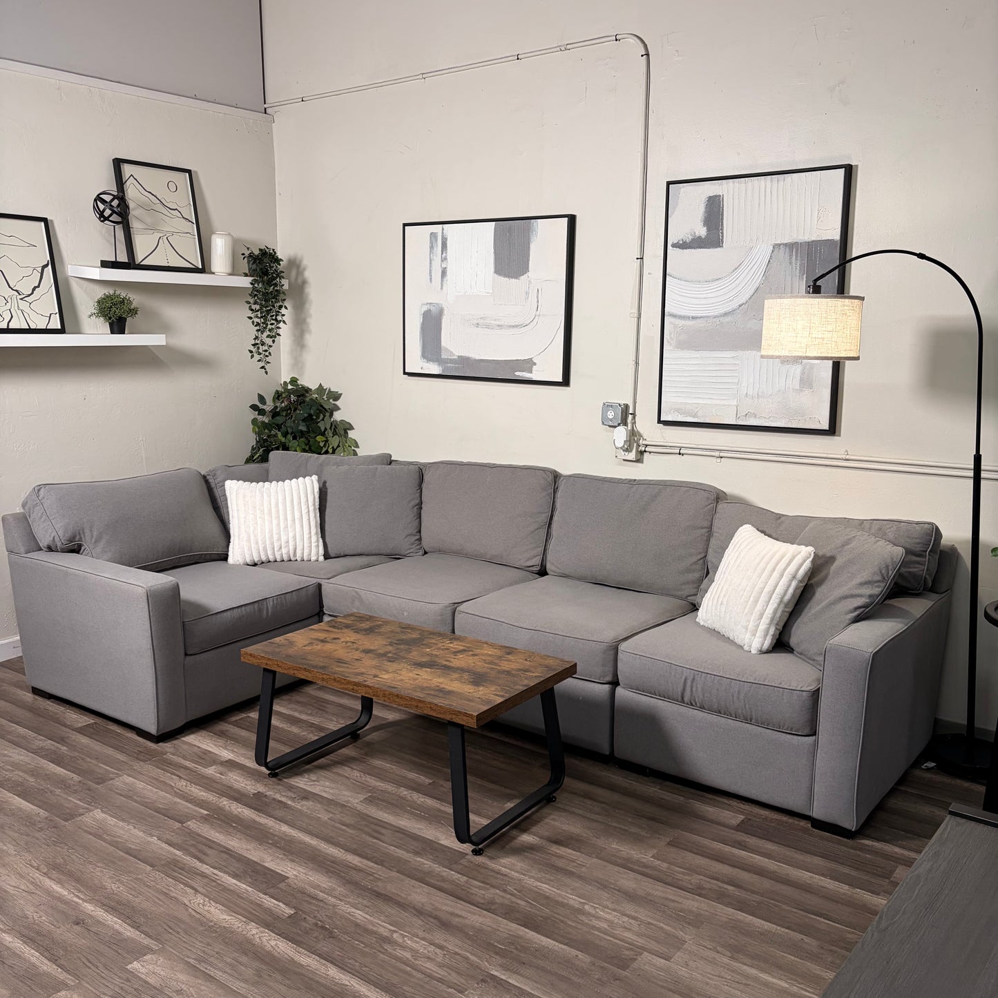 Gray 5 Piece Modular Sectional