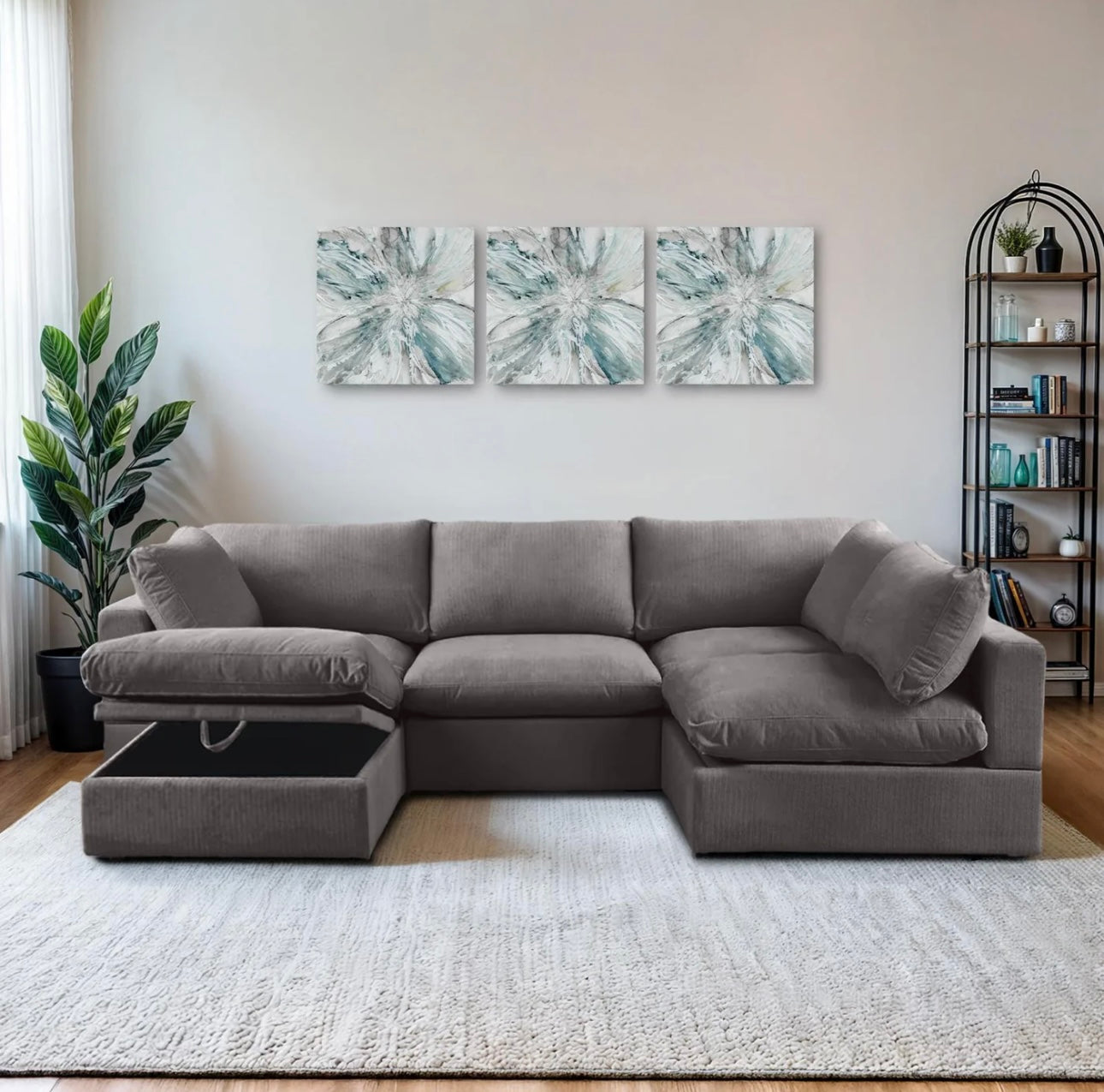 New In Box 5 Piece Comfy Cloud - Dark Gray