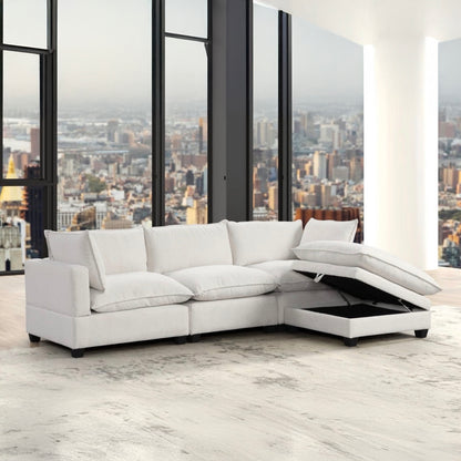 Cloud Boucle Modular Sectional - 4 Piece