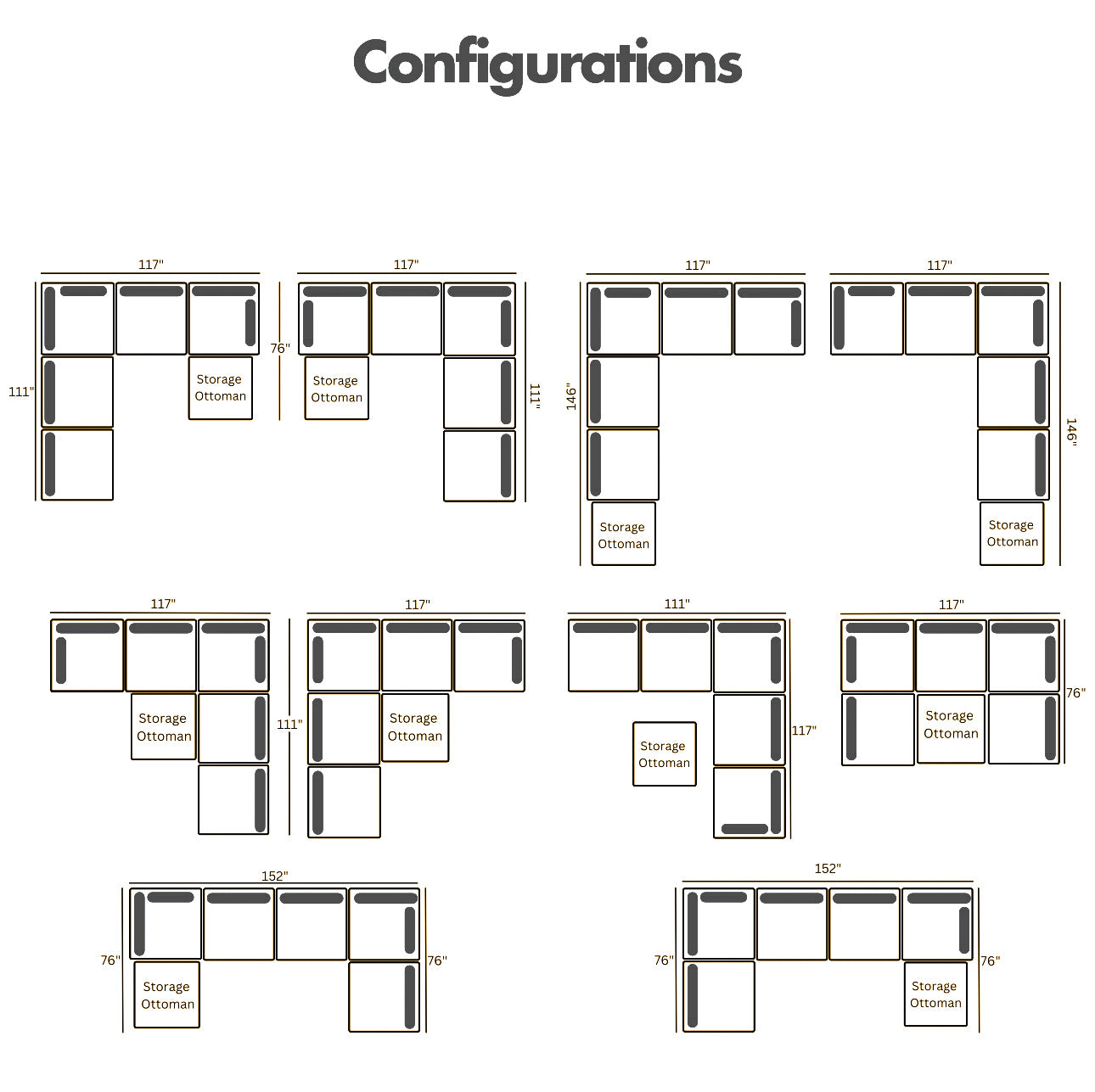 New In Box Cloud Boucle Modular Sectional - 6 Piece