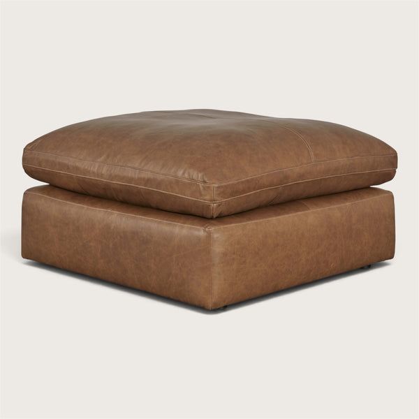 Belvedere Oversized Leather Ottoman