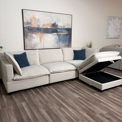 Sonoma Cloud 4-Piece Modular Sectional - Cream