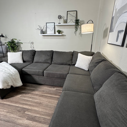 Living Spaces Dark Gray U Shaped Sectional