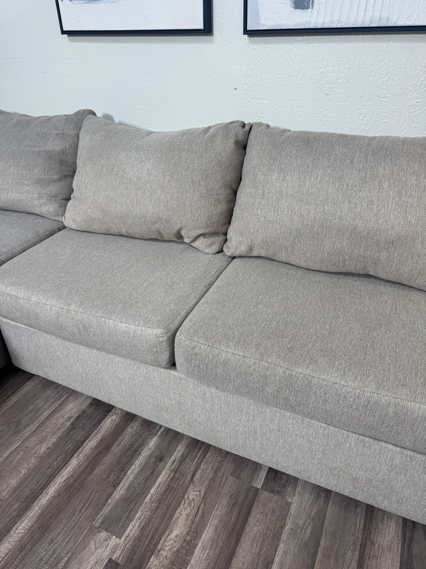 Living Spaces Beige U Shaped Sectional