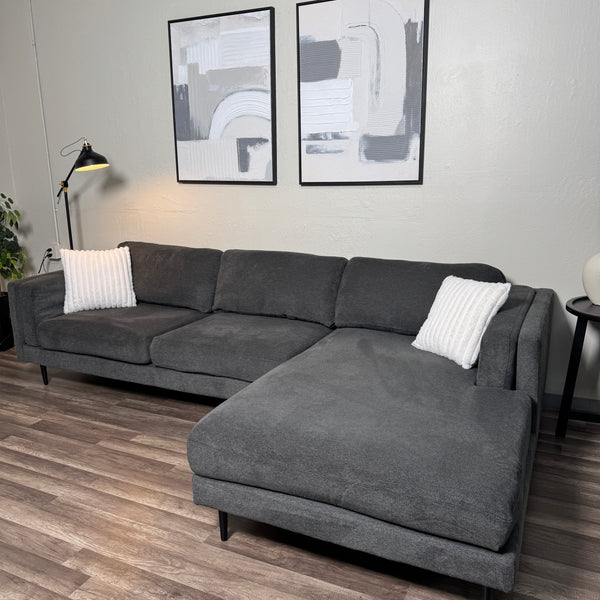 Living Spaces Dark Gray Sectional
