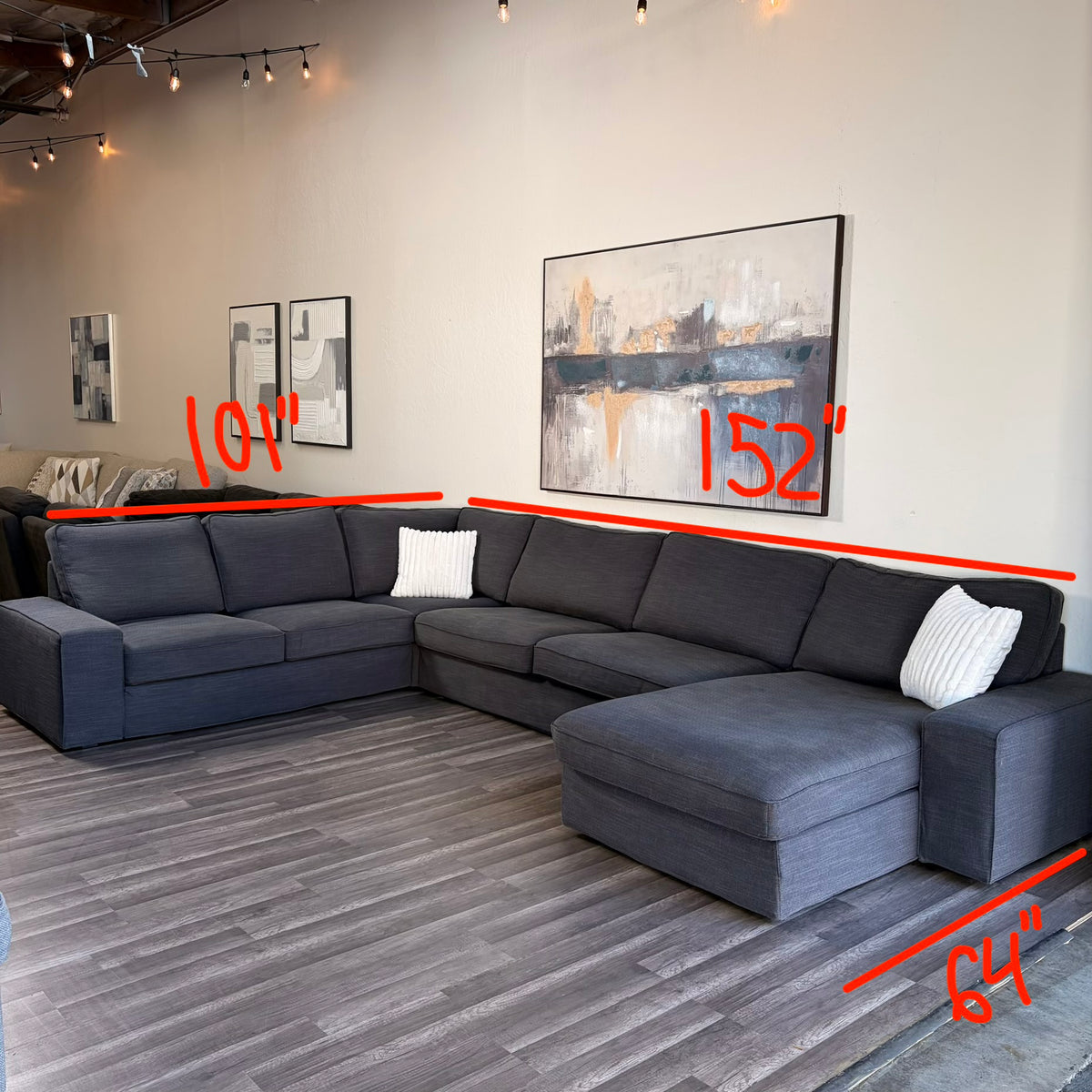Ikea Kivik Dark Gray U Shape Sectional